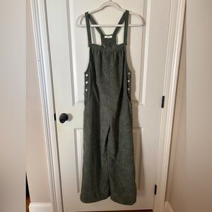 Green Corduroy Overalls